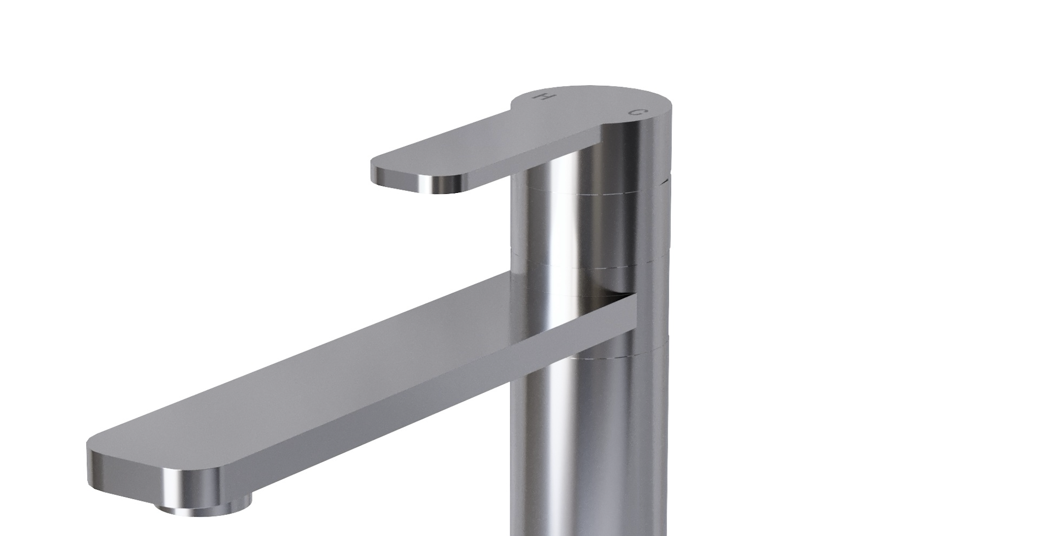 Liquida LX388CH Single Lever Pillar Style Swivel Spout Kitchen Tap In Chrome